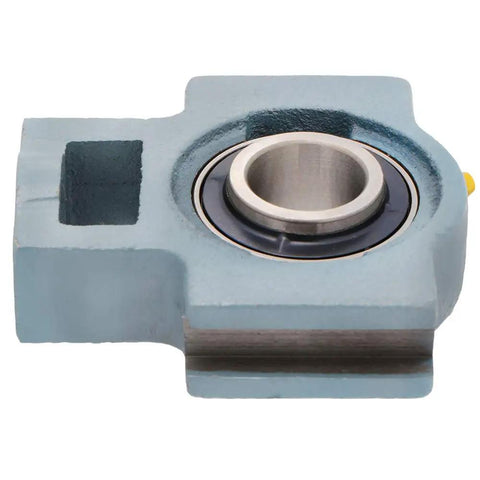 Two Pack Mounted Unit Bearing Take Up Assembly With Cast Iron Housing T205 And UC20516 Insert Bearing 1 Inch Shaft Bore Roughly Half Inch Slot