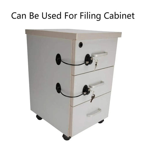 Fridge Lock With 2 Keys Easy Peel And Stick No Drill Mount on filing cabinet for security