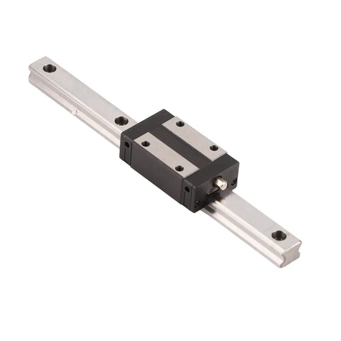 Heavy Duty Linear Guide Rail And Bearing Slider Kit With Slick Ball Bearings For Smooth 3D Printer And Cnc Motion Control, 200mm steel rail.