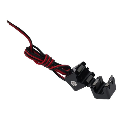Rock Solid Split Core Current Transformer Clamp Sensor For Ev Chargers And Grid Panels 50 To 200 Amps showing black clamp with wires.