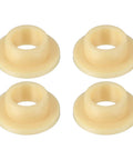 Four Piece Pack Of Precision Flanged Sleeve Bearings Crafted From High Grade Pom Plastic for DIY projects and equipment repair.