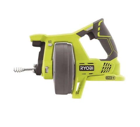 18V Cordless Drain Auger Tool Only P4001 For Quick Clog Busting Lightweight Electric Sewer Snake, side view