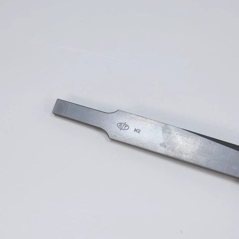 Heavy Duty Nitrided HSS Woodturning Scraper One Inch Wide Negative Rake And Radiused Edge Built Like A Tank For Knockout Woodworking Results Every Time blade angle showing sharp edges.