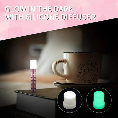 Compact Keychain Flashlight With 120 Lumen Output, 36 Hour Runtime, IPX8 Waterproof shown with glow diffuser next to cup