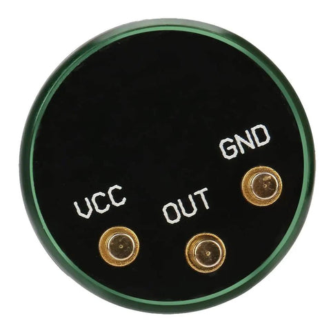Angle Sensor For Hall Effect Tech Full Circle Rotatable 0 To 360 Degrees 0 To 5V Output 12 Bit Resolution DC 5V Supply Rugged Pro Grade Hall Effect Sensor With Wide Operating Range And High Accuracy. round sensor board with VCC, OUT, and GND pins