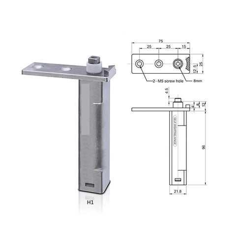 Image of Self Closing Reversible Door Hinge For Refrigerator And Cabinet Doors Automatic Pivot Zinc Alloy Durable Stainless Steel Build.
