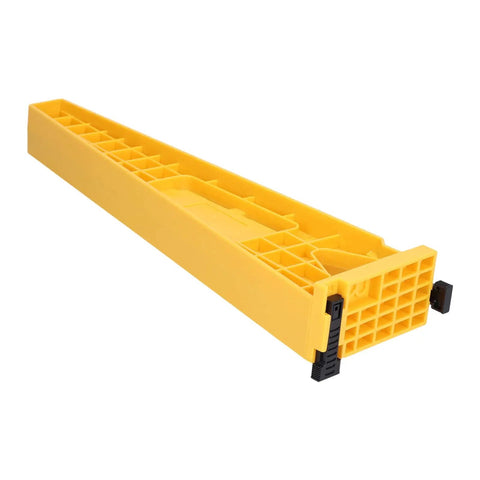 Pro Level Two Piece Drawer Slide Jig Kit For Slick Cabinet Door Alignment And Hassle Free Woodworking Setup Featuring Adjustable Mounting Brackets, yellow jig tool