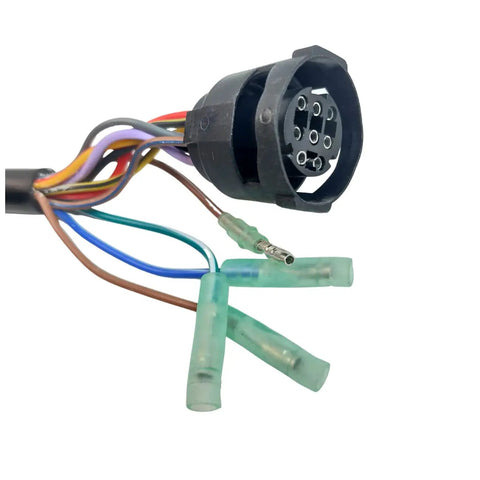 10-pin connector with colorful wires for Outboard Throttle Remote Control Right Side Mount With 10 Pin Connector, Ultra Smooth Forward And Reverse Shifting, Secure Cord Clip, Easy Install, Heavy Duty Marine Gear For Smooth Acceleration