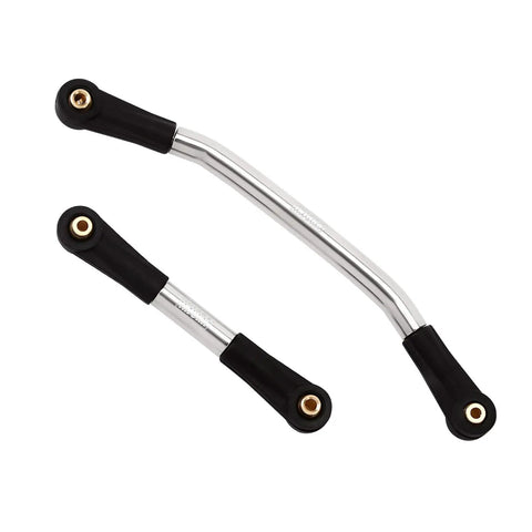 Beefy Stainless Steel Steering Link With Plastic Rod Ends For 1 24 RC Crawler Axial SCX24 C10 Deadbolt JLU Gladiator Dodge Power Wagon Bronco Silver Upgrade