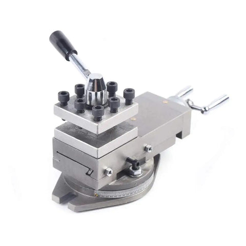 AT300 Lathe Tool Post Assembly Dope Quick Change Tool Rest, durable cast iron, 8cm, for precise metalworking on mini lathes
