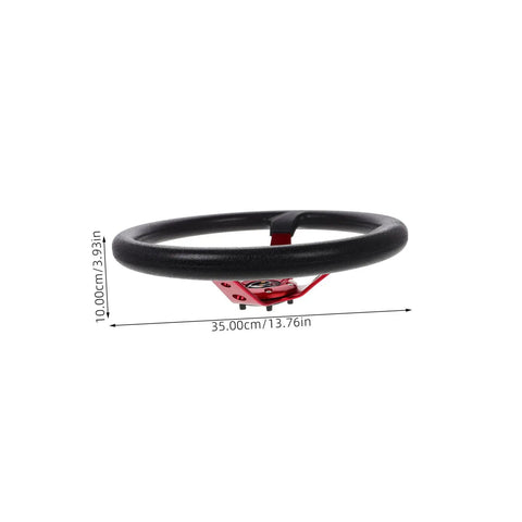 Side view of Racing Steering Wheel 14 Inch Aluminum PU Drift Style With Horn Button For Car Golf Cart Truck Simulator