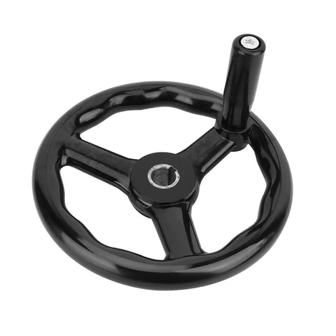 Heavy Duty 3 Spoked Lathe Handwheel With Removable Handle For Milling Machines And CNC Lathes, Ergonomic Non Slip Bakelite Wheel