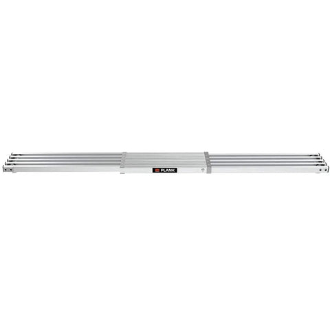 Rock Solid Telescoping Scaffold Plank Transforms Ladder Into Secure Work Platform Slick Six To Nine Foot Telescopic Reach lightweight aluminum plank.