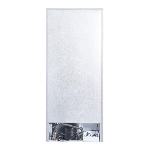 14 Cubic Foot Upright Freezer Refrigerator In Stainless Steel, Convertible Frost Free Cabinet With Swap Shelves And Garage Ready Setup for easy access.