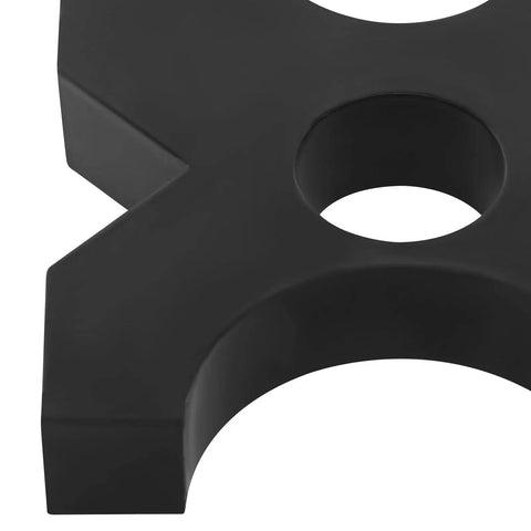 Close-up of Tough As Nails H Frame Hydraulic Shop Press Plates 2 Pack One Inch Iron with round holes and four notches.