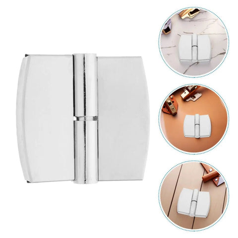Self Closing Door Hinges for Public Restrooms With Adjustable Spring And Privacy Feature in stainless steel alloy, silver finish.