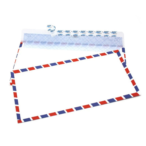 Air Mail Envelopes Bulk Pack 5 10 20 Pieces 115x225mm 4.53x8.86in With Aviation Stripes for Secure Document Mailing, Easy Seal