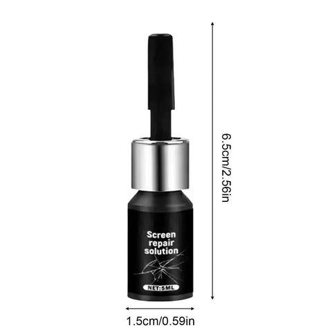 DIY Glass Repair Liquid Quick Fix for Cracks and Scratches, 5ml bottle with applicator, for Cars, SUVs, Trucks, Mirrors, Windows, Home Glass Frames.