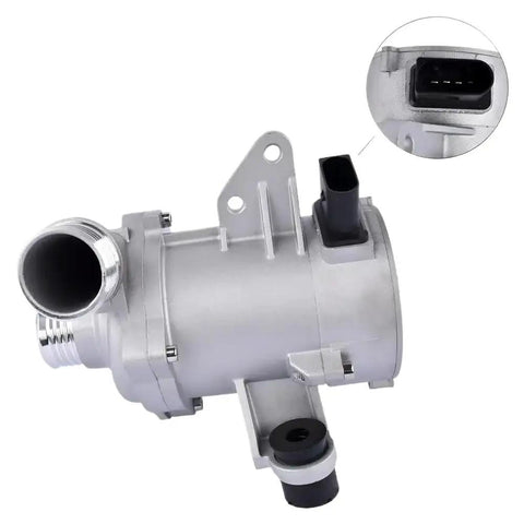 High Performance Electric Water Pump Coolant System Replaces 11517586929 Oem For Bmw One Three Series E81 E87 E88 E82 E90 E91 E92 E93 Chassis Upgrade Engine Cooling close-up view of durable aluminum pump.