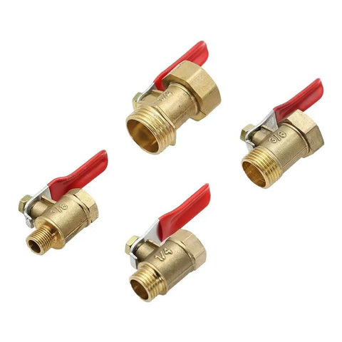 Brass Needle Valve Pneumatic Mini Ball Valve Female Male Thread For Smooth Airflow And Precise Pressure Control One Quarter Inch Bsp fittings.