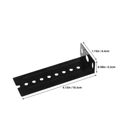 Rock Solid Under Desk Keyboard Drawer Slide Bracket featuring 4.13in length, 1.73in height, black steel material for secure fit.