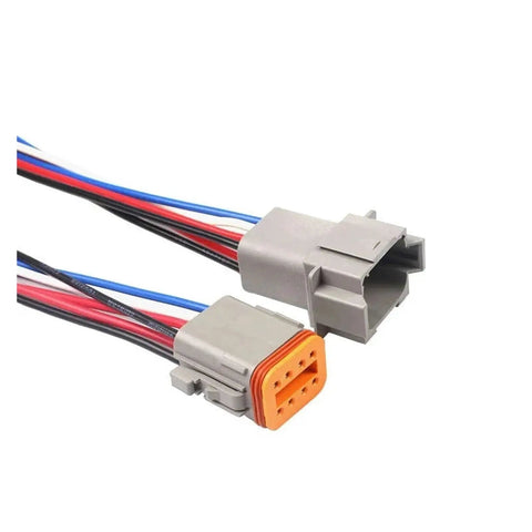 Pro Grade Hella Weatherproof Auto Connectors With 18 AWG 15Cm Wires For Rock Solid Wiring Harness Repairs 12 Pin Male Female Spade Terminals Smooth Seal 100 Set Bulk Pack with gray and orange connectors.