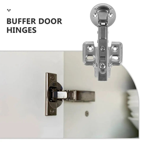 Soft Close Cabinet Door Dampers Hinges For Frameless Cabinets And Windows Stainless Steel 4 Pack