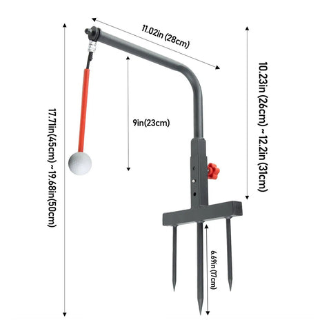Golf Swing Trainer Adjustable Height Practice Stand For Garden And Outdoor Use Muscle Memory Builder Pro Grade Durable Steel