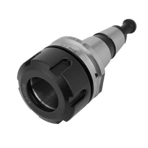 Heavy Duty Er32 Balance Collet Chuck Built Tough Stainless Steel, front angle view for CNC milling and grinding.