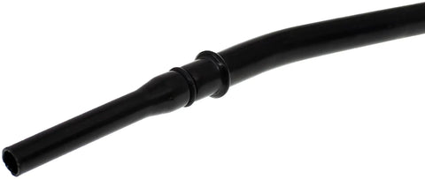 Engine Oil Dipstick Tube Metal Replacement for Ford and Lincoln Vehicles, black color, showing metal construction and direct fit design.