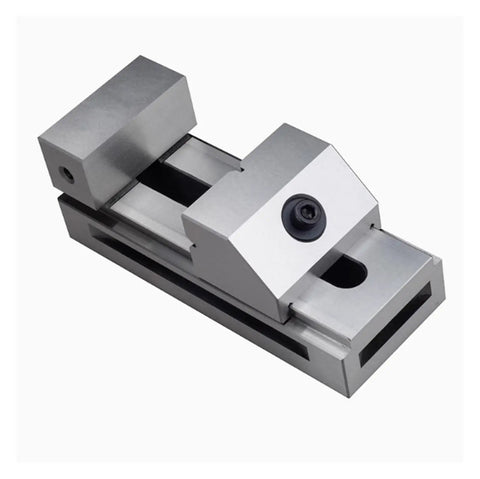 Heavy Duty Machine Vise With Quick Adjust Sliding Jaws Built Tough For Lathes Mills And Cnc Workbenches, silver metal design