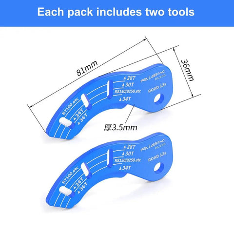 2 Pack Shimano 12 Speed Electronic Derailleur Adjustment Tools with Precision Gauge for R7100 R8150 R9250 Shifting Systems