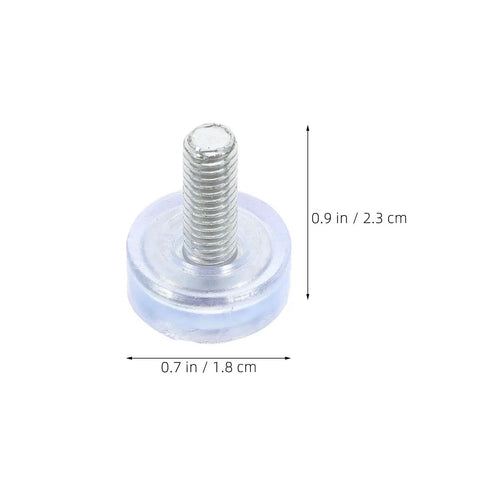 40 Piece M6 Threaded Leveling Feet Set For Chairs And Cabinets 18mm Diameter Transparent PVC And Metal Self Leveling Non Slip Feet