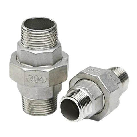 304 Stainless Steel Union Pipe Fitting Connector Adapter for Home Garden Hose No Tools Needed Easy Install Quick Connect DN65 Two Point Five Inch Corrosion Resistant Durable Coupler for Outdoor Use, 304 stainless steel threaded union fittings