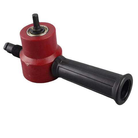 Heavy Duty Sheet Metal Nibbler Cutter Drill Bit Upgrade with red body and black handle, compatible with 8mm drills.
