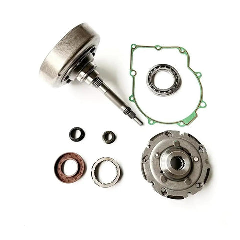 Premium Wet Clutch Drum Housing Assembly With One Way Bearing Kit For Hisun HS500 HS700 ATV UTV Quad, heavy duty iron parts