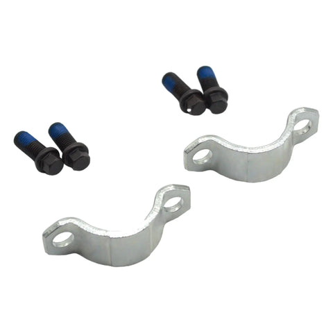Slick 3 70 28X Universal Joint Bearing Strap Kit Crafted For 1350 And 1410 Series U Joints showing silver straps and blue bolt hardware.