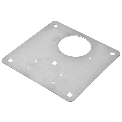 Extra Durable Stainless Steel Hinge Repair Plate Kit For Cabinet Doors Beefed Up Reinforcement For Worn Hinges Heavy Duty Home Kitchen Hardware Set Of Four, showing single plate close-up
