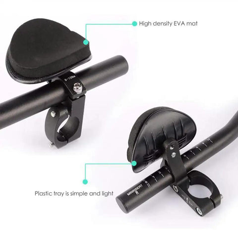 Aerobar Rests For Road Bikes And Triathlon, Aluminum Alloy TT Handlebars Arm Pads With Sponge Cushions, Sturdy Mounts