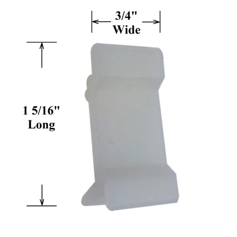 10 Pack Nylon Table Rim Clips For Glass Tops And Acrylic Tops White Removable Rim Clip Sized For One And Five Sixteenth Inch By Three Quarter Inch