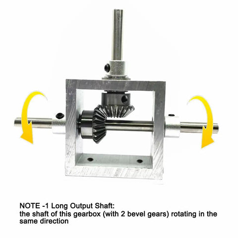 One To One Right Angle Bevel Gearbox For DIY Projects, 1 Module, 20 Teeth, 90 Degree Drive, 8mm Shaft, Aluminum Alloy Frame