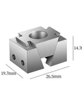 Solid Heavy Duty 2 Pack Ok Fixture Wedge Expansion Clamping Block Precision Cnc Machining Portable Center Aluminum Alloy Industrial Vice Model Crafts And Tools, detailed view with dimensions.