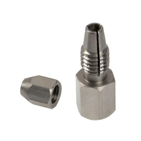 2 Pack CNC Stainless Steel RC Flex Collet Coupler Flexible Drive Shaft Locker, size 5mm to 4mm, motor shaft connector.