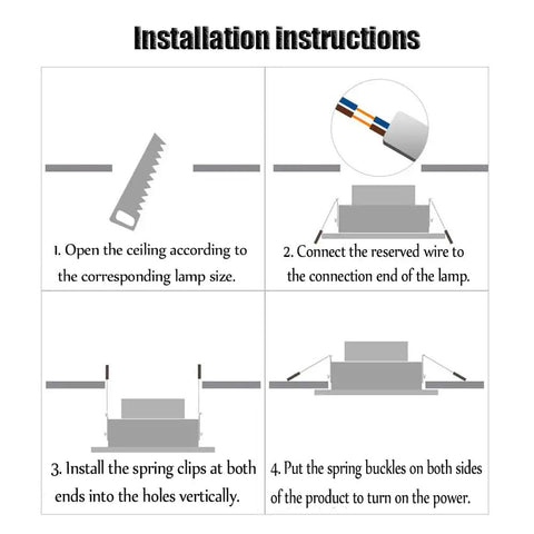 Installation instructions for Set Of 10 Adjustable Led Recessed Downlights With Baffle Trim For A Tight Flush Mount Install Ultra Smooth Zero Glare Warm White Glow Killer 12W Gimbal Ceiling Spotlight.
