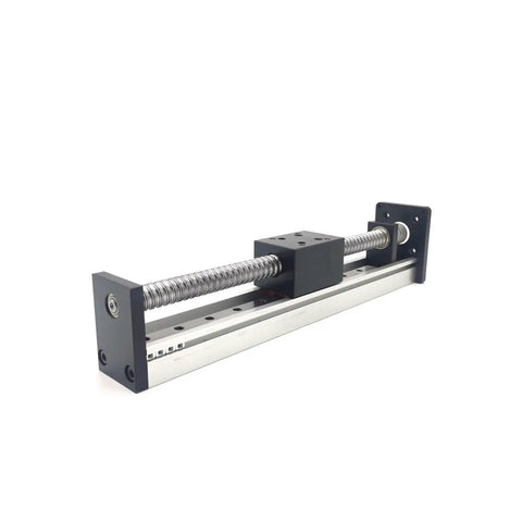 Heavy Duty Electric Sliding Table With Linear Bearing For Cnc And 3D Printers Boasts MgW12R Aluminum Rail And Sfu1605 Ballscrew, showing linear guide.