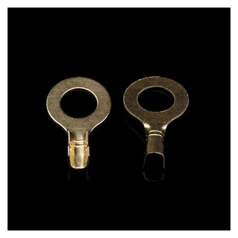 Get Your Crimp On With 150pcs Ring Lugs Eyes For M3 To M10 Copper Wire Connectors Non Insulated Cable Lug Assortment Kit The Ultimate Hardware Bundle For All Your Electrical Projects Today. Copper ring cable lugs with crimp tabs, shown front view