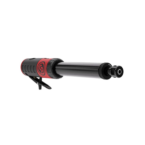 Heavy Duty Straight Air Die Grinder Featuring Top Shelf 22000 Rpm Power And A One Quarter Inch Collet, black and red design.
