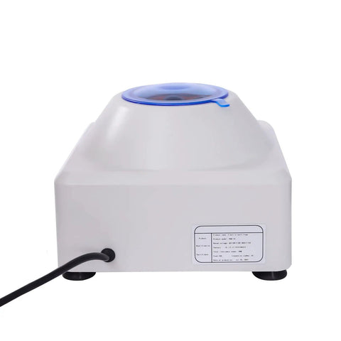 Back view of Electric Centrifuge Machine with LCD Display 4000 RPM Desktop Benchtop Centrifuge Timer and Speed Adjustable Six 10 mL Rotors.