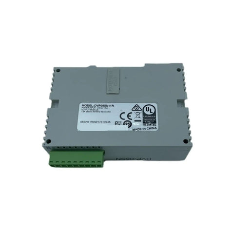Back view of Digital Expansion PLC Module DVP08SN11R Programmable Logic Controller For Industrial Automation with label
