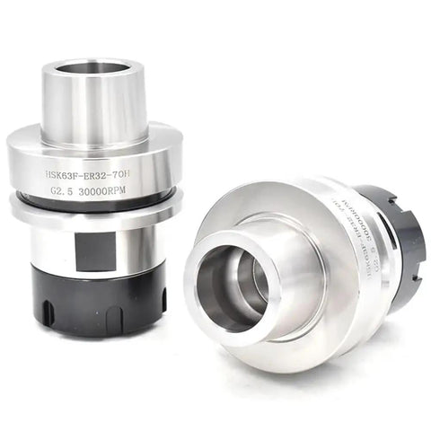 Top Shelf HSK63F ER40 Collet Chuck High Precision Balanced CNC Woodworking Tool Holder for zero vibration and heavy duty tasks.